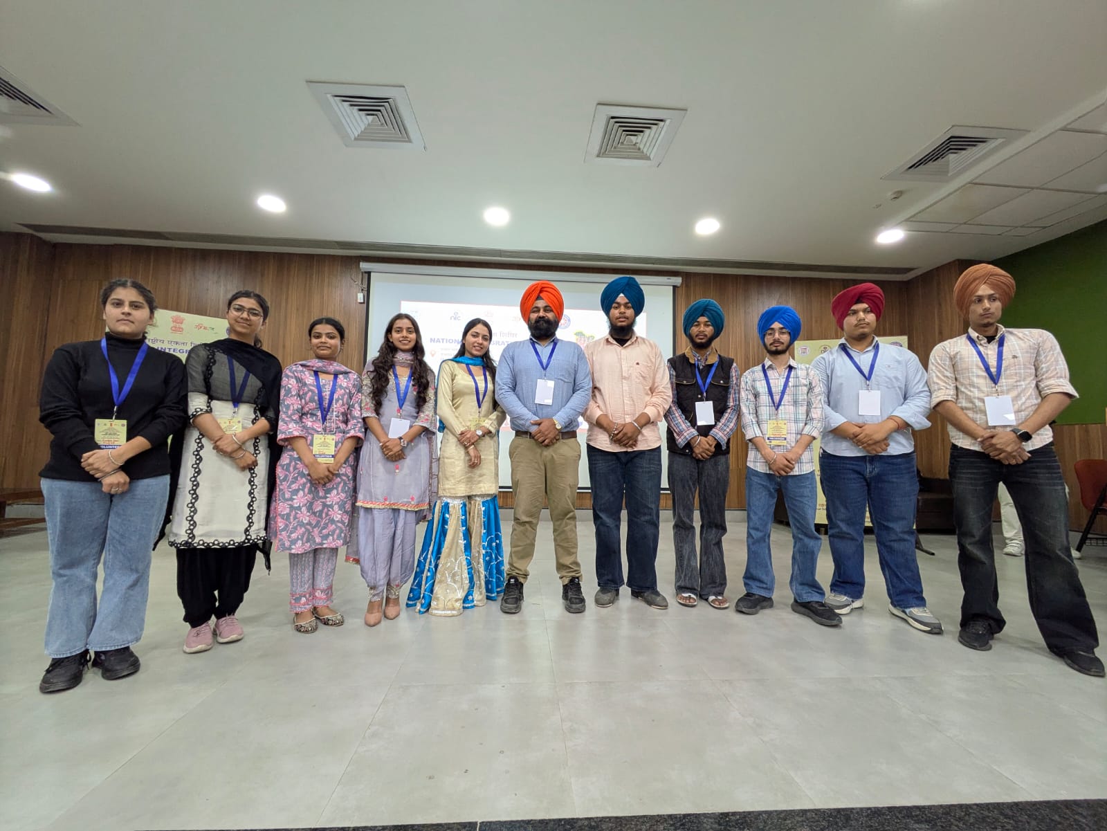 NSS volunteers Pushpa Devi and Amanpreet Singh participated in the National Integration Camp